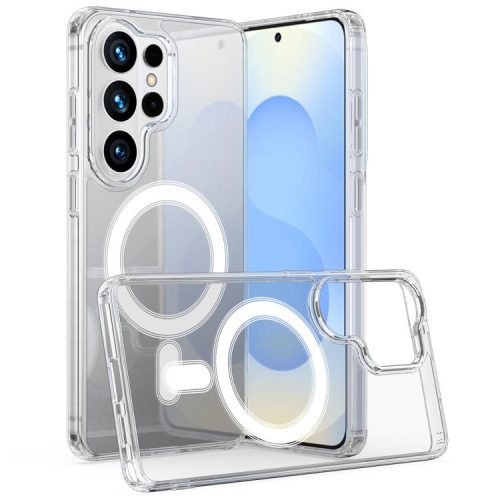 Husa Samsung S26 Ultra, MagSafe, Clear Case, Atasare Magnetica, Antisoc, Transparent