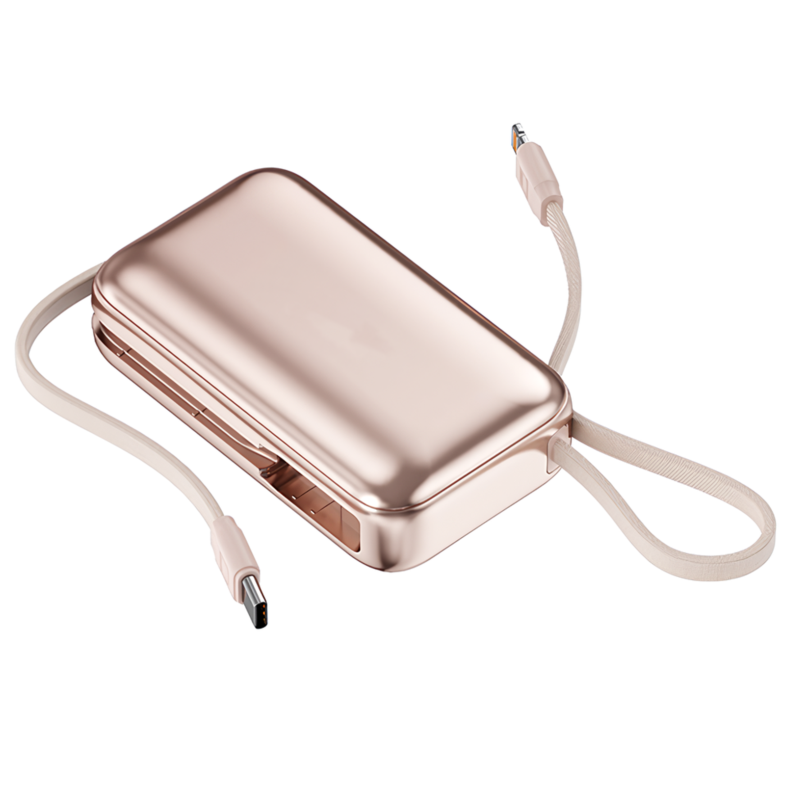 Baterie Externa UltraPortabila Daden 10.000mAh, Power Bank Portabil, Cabluri Integrate, Incarcare Rapida 22.5W, Display LED, Compatibil Apple, Samsung, Universal, Type-C, Lightning, USB-A, Roz Baterie Externa UltraPortabila Daden 10.000mAh, Power Bank Portabil, Cabluri Integrate, Incarcare Rapida 22.5W, Display LED, Compatibil Apple, Samsung, Universal, Type-C, Lightning, USB-A, Roz