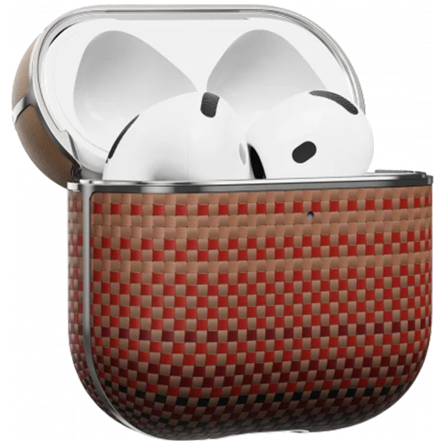 Carcasa pentru AirPods 4, Pitaka MagEZ, Fibra de Aramida, Sunset