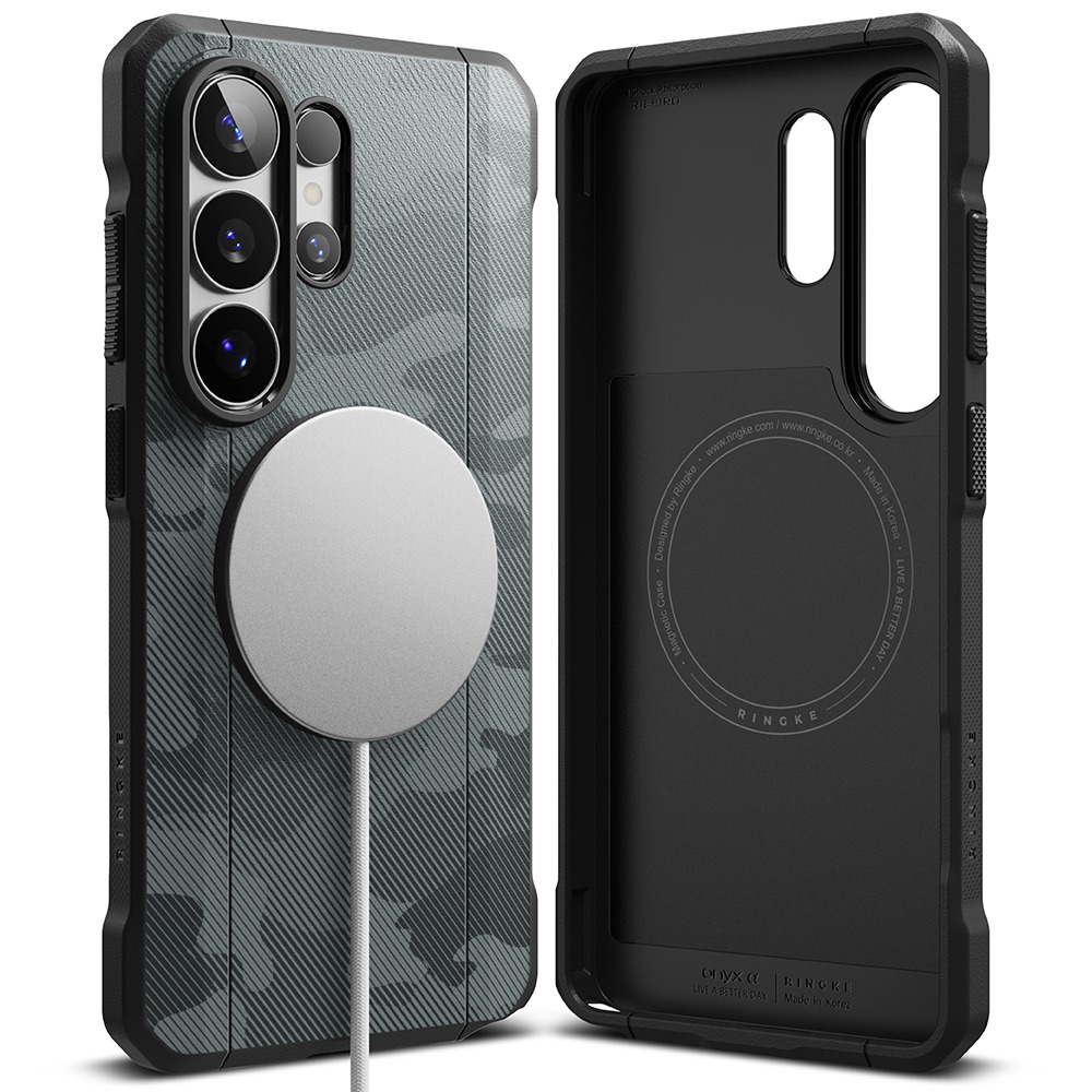 Husa Samsung S26 Ultra Ringke Onyx Alpha MagSafe, Incarcare wireless, Calitate Premium, Antisoc, Colturi intarite, Camuflaj Husa Samsung S26 Ultra Ringke Onyx Alpha MagSafe, Incarcare wireless, Calitate Premium, Antisoc, Colturi intarite, Camuflaj - imagine 5
