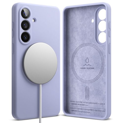 Husa Samsung S26 Plus Ringke Silicone MagSafe, Incarcare wireless, Calitate Premium, Antisoc, Mov