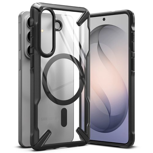 Husa Samsung S26 Plus Ringke Fusion X MagSafe, Incarcare wireless, Protectie sporita, Calitate Premium, Antisoc, Transparent/Negru