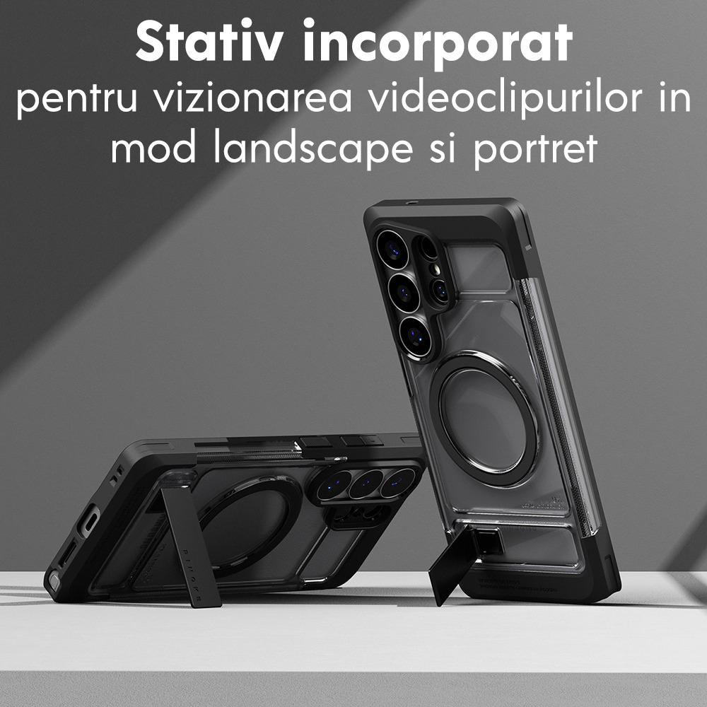 Husa Samsung S26 Ultra Ringke UX Magnetic, Incarcare wireless, Calitate Premium, Antisoc, Stativ incorporat, Fumuriu Husa Samsung S26 Ultra Ringke UX Magnetic, Incarcare wireless, Calitate Premium, Antisoc, Stativ incorporat, Fumuriu - imagine 5