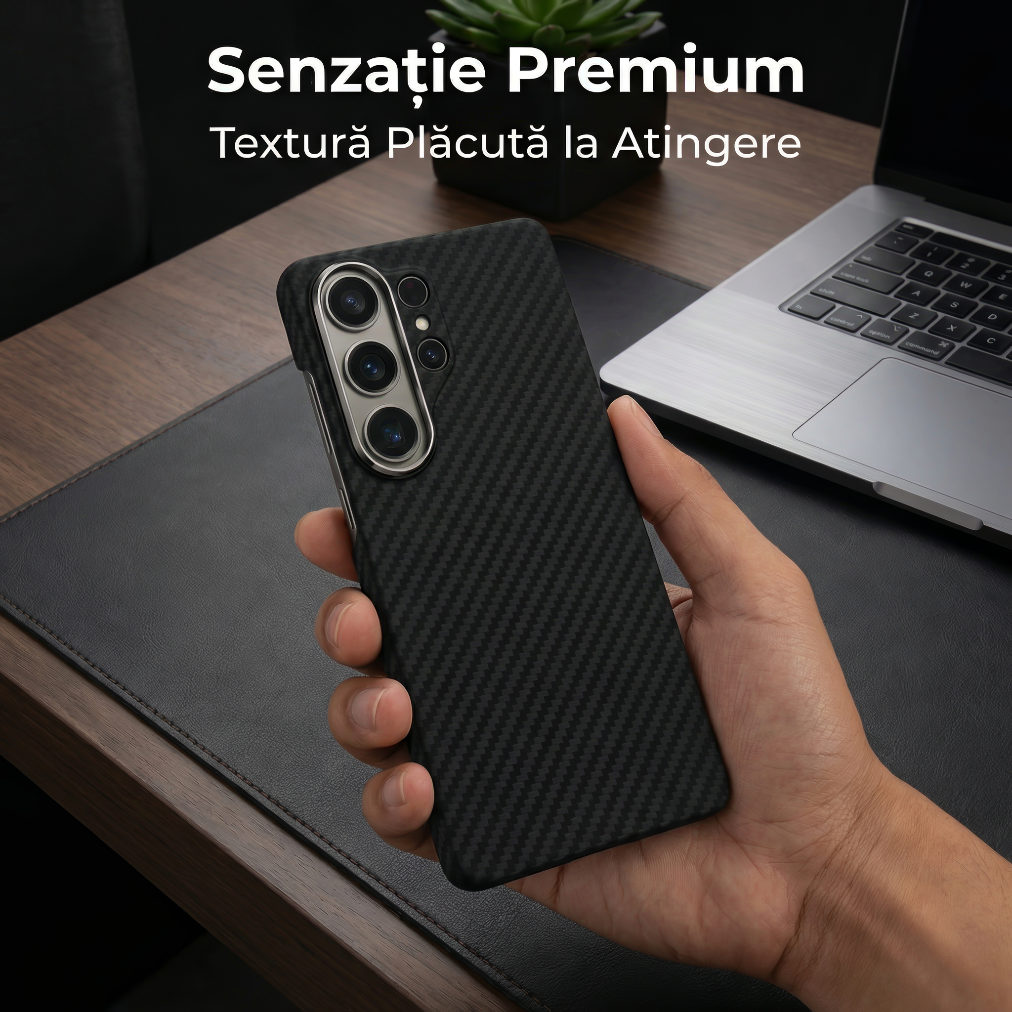 Husa Samsung S26 Ultra din fibra de aramida/kevlar, MagSafe, Protectie Impotriva socurilor, Protectie Camera, Negru Husa Samsung S26 Ultra din fibra de aramida/kevlar, MagSafe, Protectie Impotriva socurilor, Protectie Camera, Negru - imagine 2