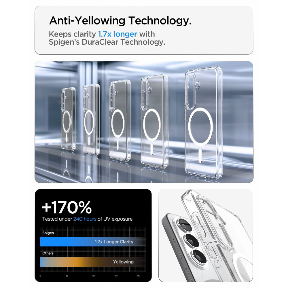 Husa pentru Samsung Galaxy S26 Plus, Spigen Ultra Hybrid MagSafe, Calitate Premium, Transparent Husa pentru Samsung Galaxy S26 Plus, Spigen Ultra Hybrid MagSafe, Calitate Premium, Transparent - imagine 4