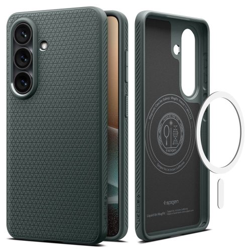Husa Samsung Galaxy S26 Plus Spigen Liquid Air MagFit, Compatibila MagSafe, Protectie Militara, Anti Soc, Slim, Grip Antiderapant, Carcasa Telefon Premium, Abyss Green, Verde