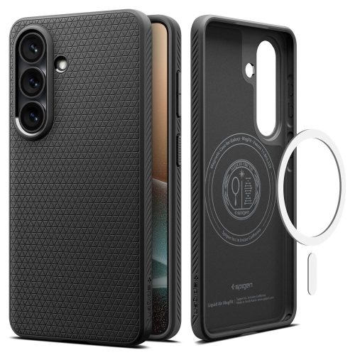 Husa Samsung Galaxy S26 Spigen Liquid Air MagFit, Compatibila MagSafe, Protectie Militara, Anti Soc, Slim, Grip Antiderapant, Carcasa Telefon Premium, Matte Black, Negru