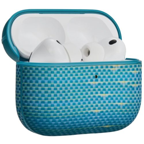 Carcasa pentru AirPods Pro 3 Pitaka MagEZ, Fibra de Aramida, Lucid Blue