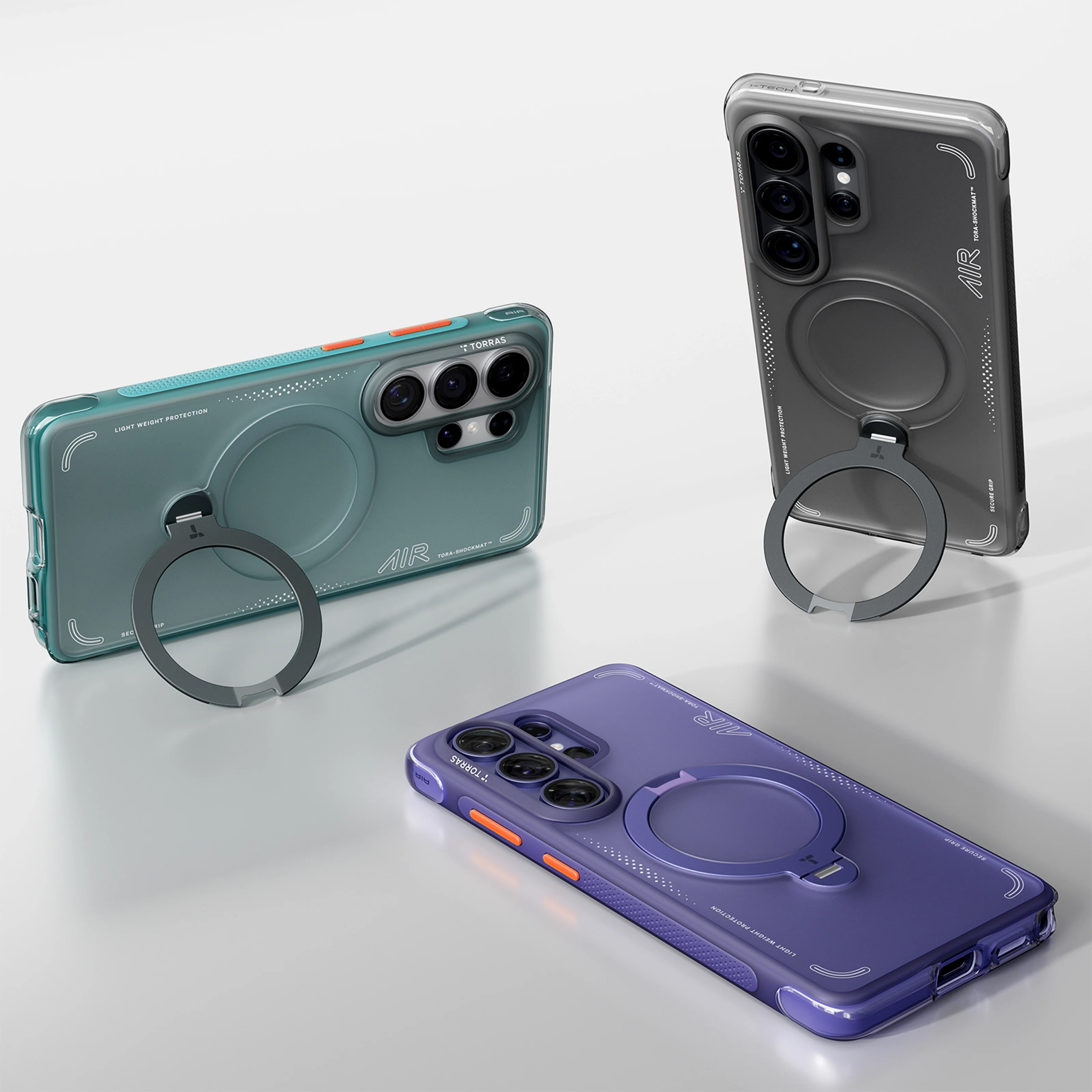 Husa pentru Samsung Galaxy S26 Ultra Torras Ostand Spin Air Series, Incarcare wireless, Inel rotativ, Calitate premium, Glacier Green Husa pentru Samsung Galaxy S26 Ultra Torras Ostand Spin Air Series, Incarcare wireless, Inel rotativ, Calitate premium, Glacier Green - imagine 8