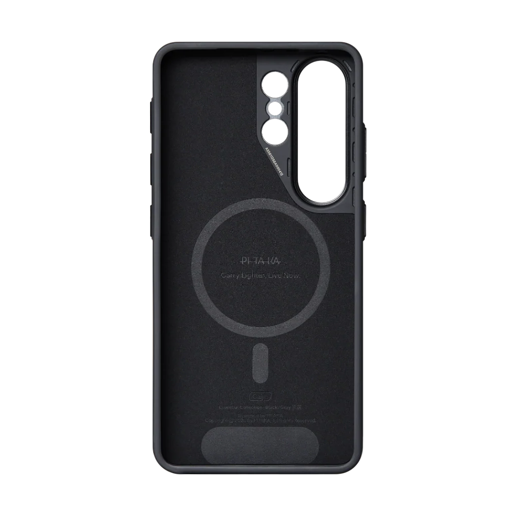 Husa Samsung S26 Ultra Pitaka, Cairn Case, Aaron Button, MagSafe, Aramida, Negru/Gri Husa Samsung S26 Ultra Pitaka, Cairn Case, Aaron Button, MagSafe, Aramida, Negru/Gri - imagine 4