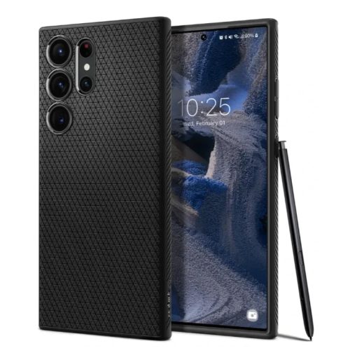 Husa pentru Samsung Galaxy S23 Ultra Spigen, Liquid Air, Negru