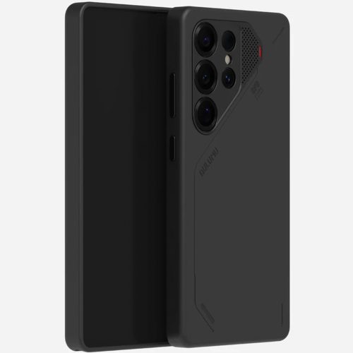 Husa pentru Samsung S25 Ultra, Aulumu Vegan Leather, Piele texturata, Ultra slim, Compatibila MagSafe, Racire activa CoolHyper, Butoane metalice, Protectie maxima, Negru