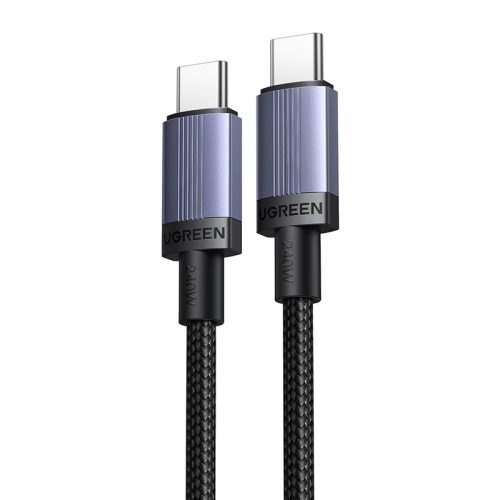 Cablu USB-C la USB-C 240W, Ugreen L532, Incarcare Rapida, Ultra Rezistent, Material Textil, Fast charge, 5A, USB la USB-C, 0.5 metri, Gri