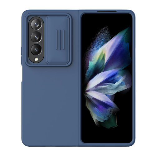 Husa pentru Samsung Galaxy Z Fold5, Nillkin, Camshield Silky, Calitate Premium, Slider camera, TPU, Antisoc, Albastru