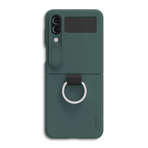 Husa pentru Samsung Galaxy Z Flip4, Nillkin, Camshield Silky, Calitate Premium, Slider camera, TPU, Antisoc, Verde