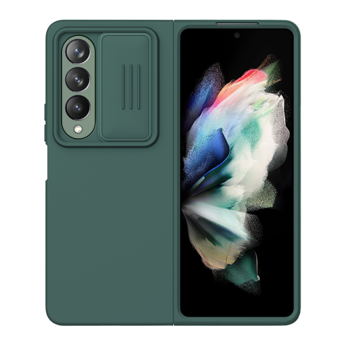 Husa pentru Samsung Galaxy Z Fold4, Nillkin, Camshield Silky, Calitate Premium, Slider camera, TPU, Antisoc, Verde