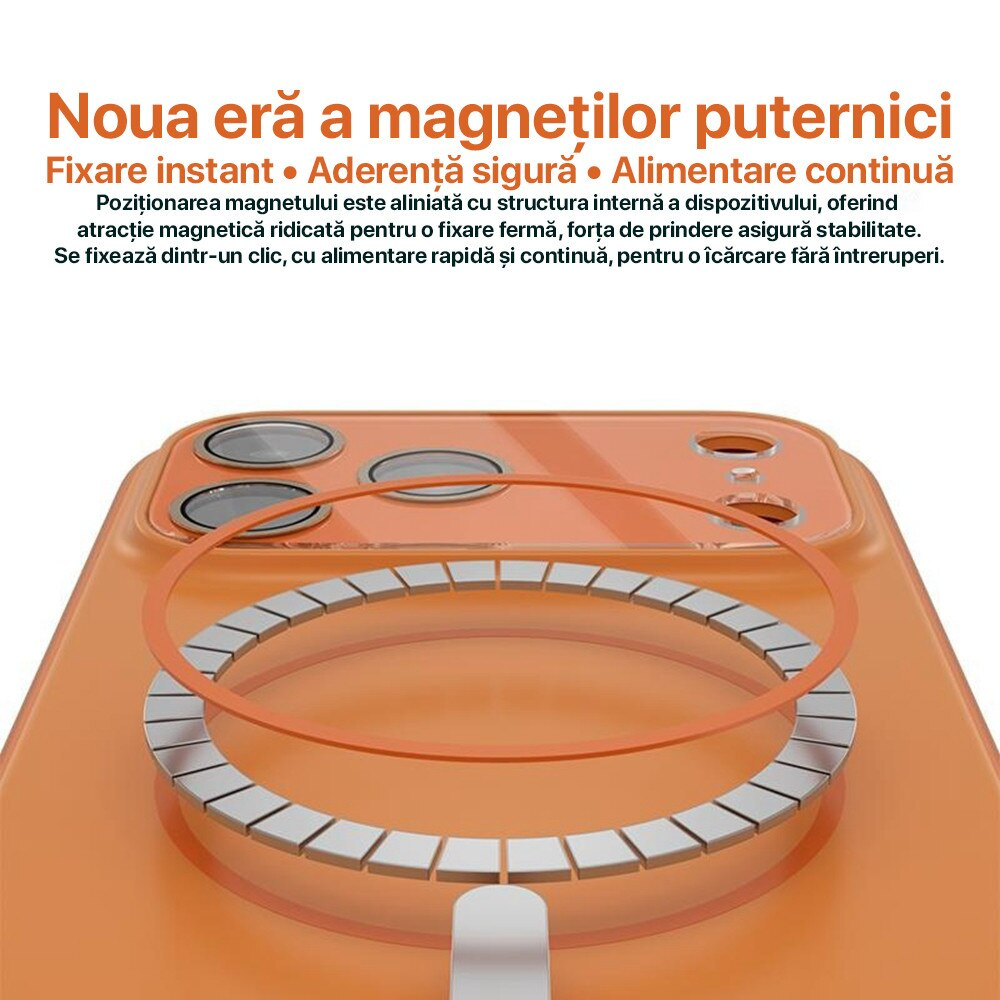 Husa pentru iPhone 14 Pro MagConverse, MagSafe, Incarcare Wireless, Protectie Camera, Design Slim Mat, Alb Husa pentru iPhone 14 Pro MagConverse, MagSafe, Incarcare Wireless, Protectie Camera, Design Slim Mat, Alb - imagine 3