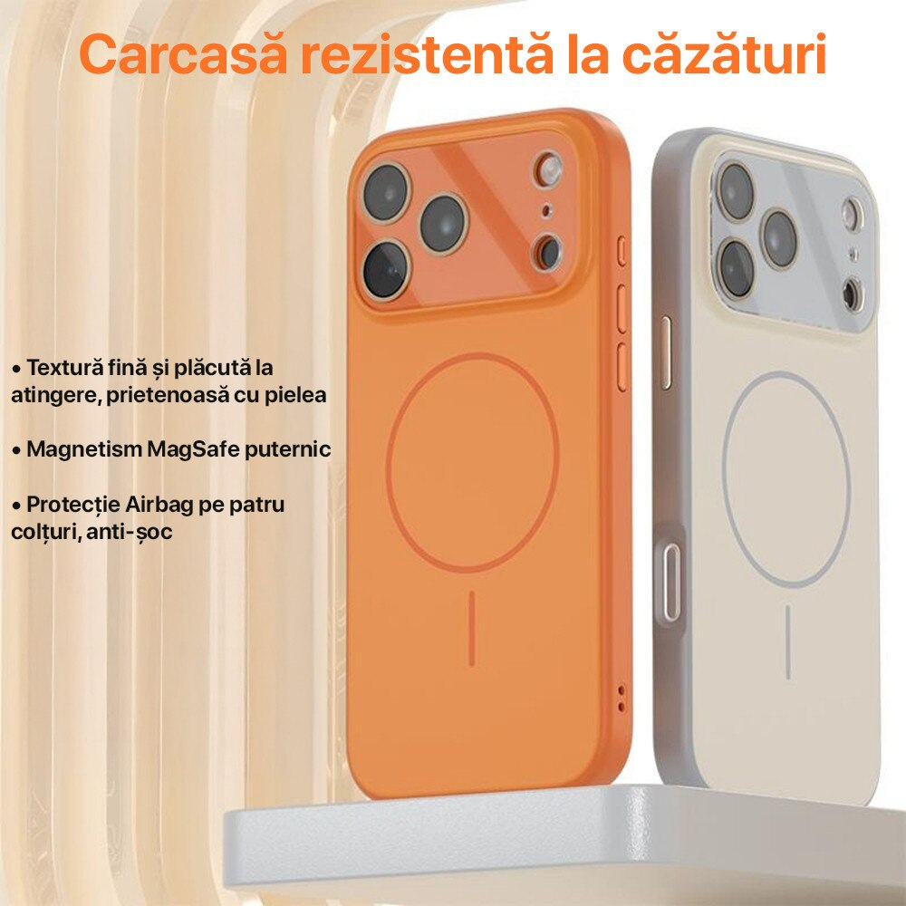 Husa pentru iPhone 14 Pro MagConverse, MagSafe, Incarcare Wireless, Protectie Camera, Design Slim Mat, Alb Husa pentru iPhone 14 Pro MagConverse, MagSafe, Incarcare Wireless, Protectie Camera, Design Slim Mat, Alb - imagine 6