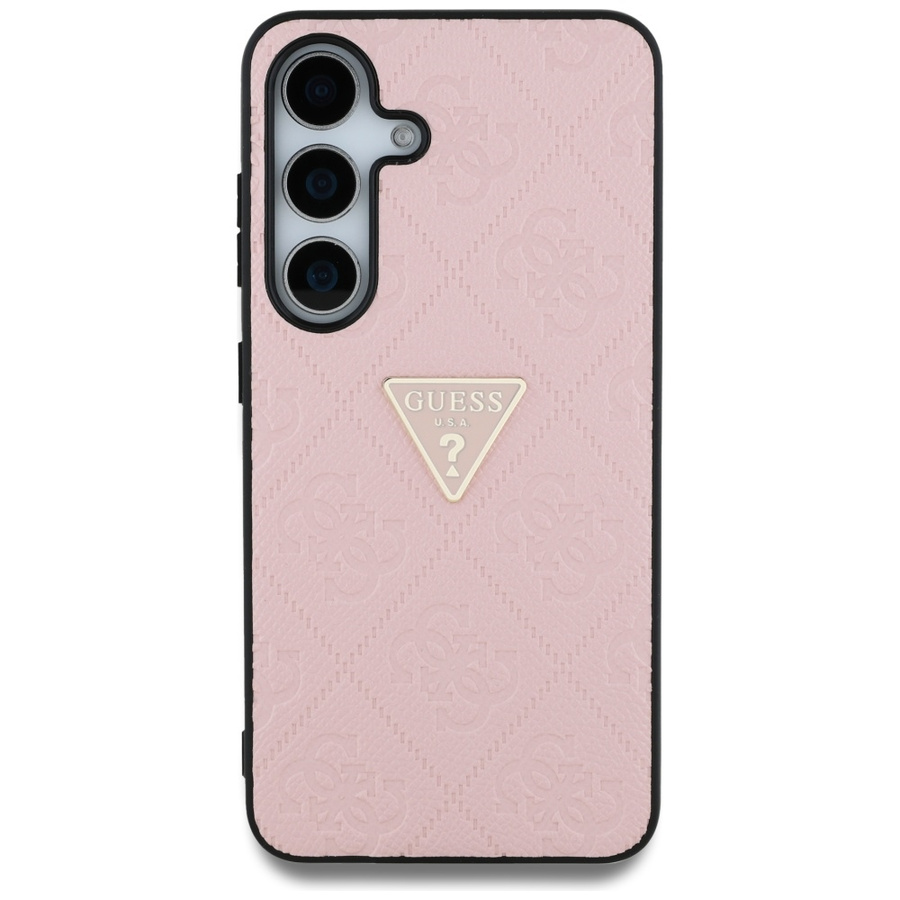 Husa Samsung Galaxy S25 Guess Hot Stamp 4G Triangle Metal Logo, Piele ecologica, Protectie antisoc, Hard case, Roz Husa Samsung Galaxy S25 Guess Hot Stamp 4G Triangle Metal Logo, Piele ecologica, Protectie antisoc, Hard case, Roz - imagine 3