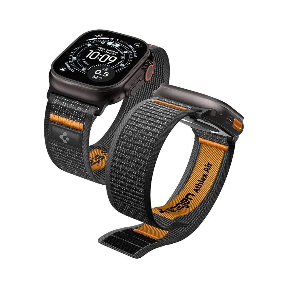 Curea pentru Apple Watch 6/7/8/9/10/11/SE/SE 2/SE 3/Ultra/Ultra 2/Ultra 3 (44/45/46/49mm) Spigen Athlex Air 2, Inchidere sigura, Marime ajustabila, Portocaliu Curea pentru Apple Watch 6/7/8/9/10/11/SE/SE 2/SE 3/Ultra/Ultra 2/Ultra 3 (44/45/46/49mm) Spigen Athlex Air 2, Inchidere sigura, Marime ajustabila, Portocaliu