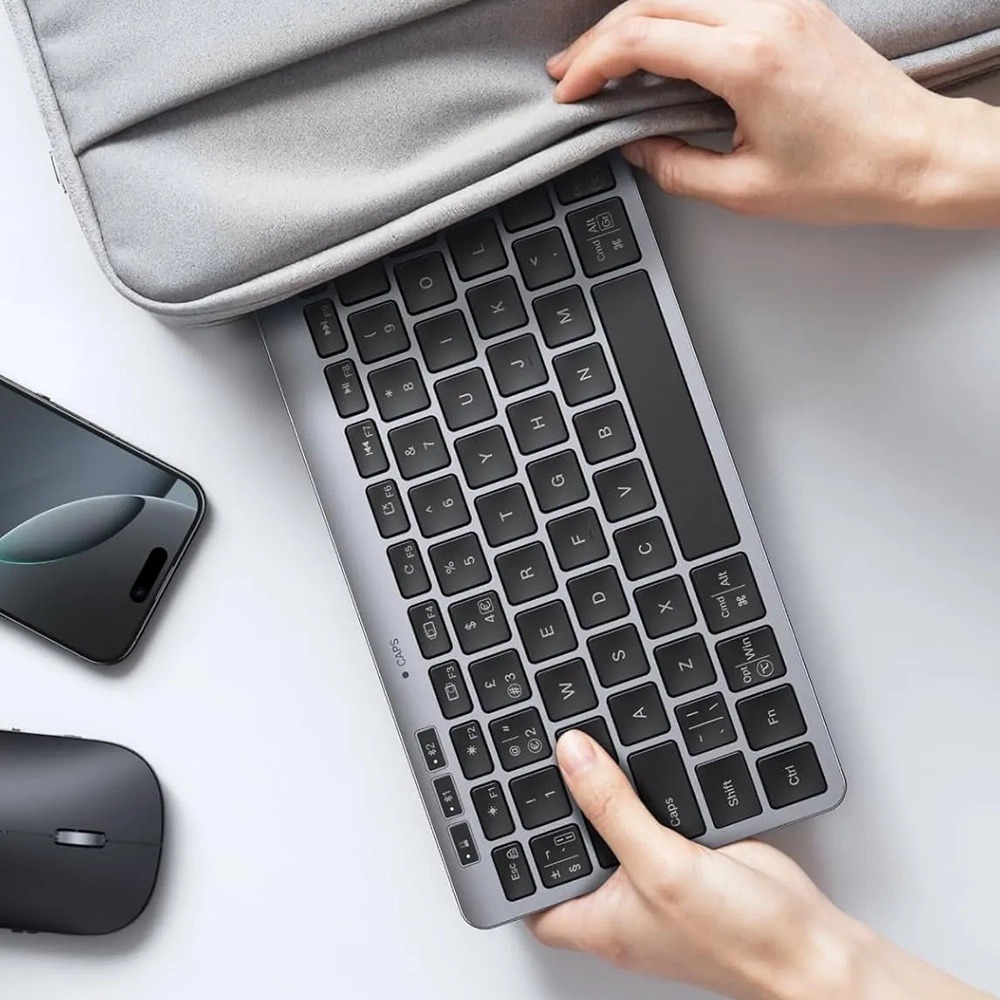 Tastatura Ugreen 75049, Bluetooth 5.3, Design compact, Butoane silentioase, Ergonomica, Gri Tastatura Ugreen 75049, Bluetooth 5.3, Design compact, Butoane silentioase, Ergonomica, Gri - imagine 7