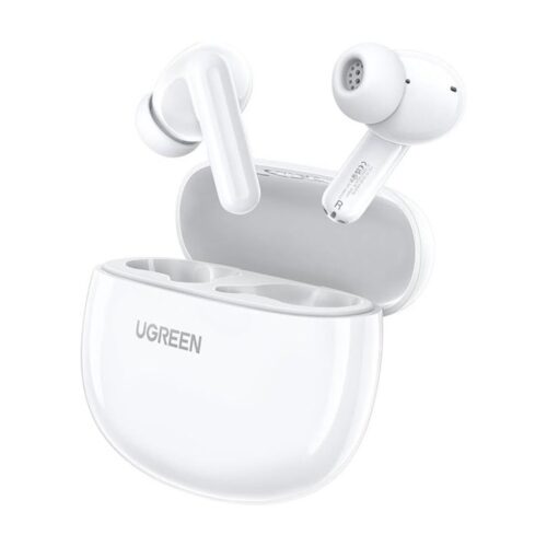 Casti wireless Ugreen HiTune P3 WS207, In-Ear, Bluetooth, TWS, Type-C, 400mAh, Autonomie pana la 28 ore, Alb
