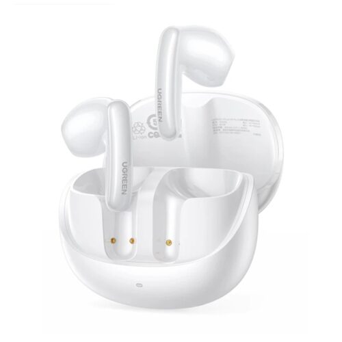 Casti wireless Ugreen HiTune H6 Pro WS203, In-Ear, Bluetooth, ANC adaptiv, Spatial sound, Hi-Res, IPX5, Autonomie pana la 30 ore, Alb