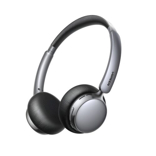 Casti wireless Ugreen HiTune Studio Plus HP207, Bluetooth 6.0, Microfon, TWS, ANC, Low Latency, Autonomie pana la 80 ore, Argintiu