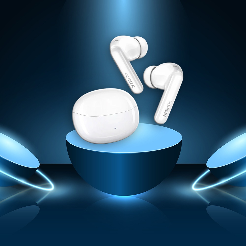 Casti wireless Ugreen HiTune T3 Pro WS206, In-Ear, Bluetooth, ANC, Type-C, 400mAh, Autonomie pana la 30 ore, Alb Casti wireless Ugreen HiTune T3 Pro WS206, In-Ear, Bluetooth, ANC, Type-C, 400mAh, Autonomie pana la 30 ore, Alb - imagine 2