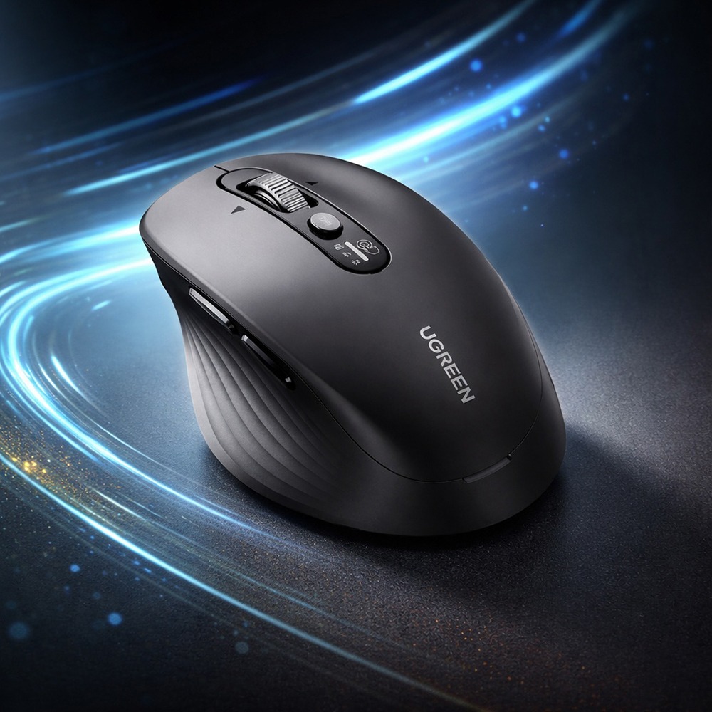 Mouse Ugreen M752, Conexiune 2.4G, USB, Ergonomic si Portabil, Bluetooth 5.4, 2.4Ghz, Rotita 4D, 1000-5000DPI, Negru Mouse Ugreen M752, Conexiune 2.4G, USB, Ergonomic si Portabil, Bluetooth 5.4, 2.4Ghz, Rotita 4D, 1000-5000DPI, Negru - imagine 4