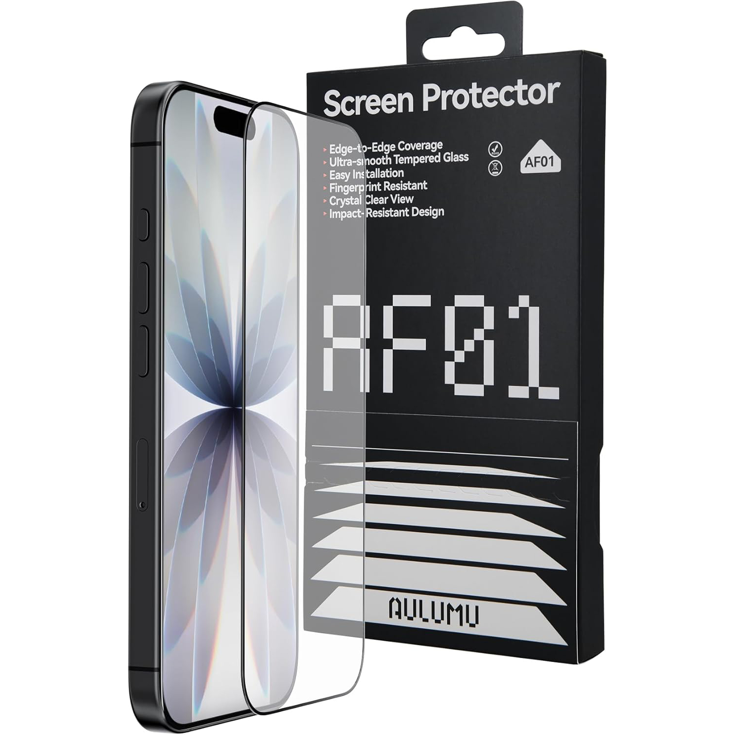 Folie sticla cu aplicator iPhone 17 Air, Aulumu AF01 Crystal Clear, Sticla securizata 9H, Protectie completa edge-to-edge, Ultra transparenta, Anti-amprente, Compatibila cu huse, Kit instalare inclus, Transparent