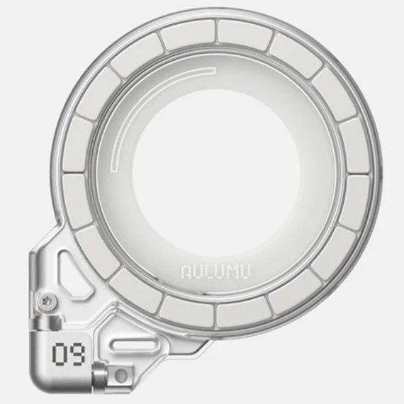 Stand MagSafe Aulumu G09 Ghost Infinite 360°, Rotire 360° pe mai multe axe, Prindere magnetica puternica N52, Inel ergonomic pentru sustinere, Suport pentru birou, Compact si portabil, Alb/Transparent