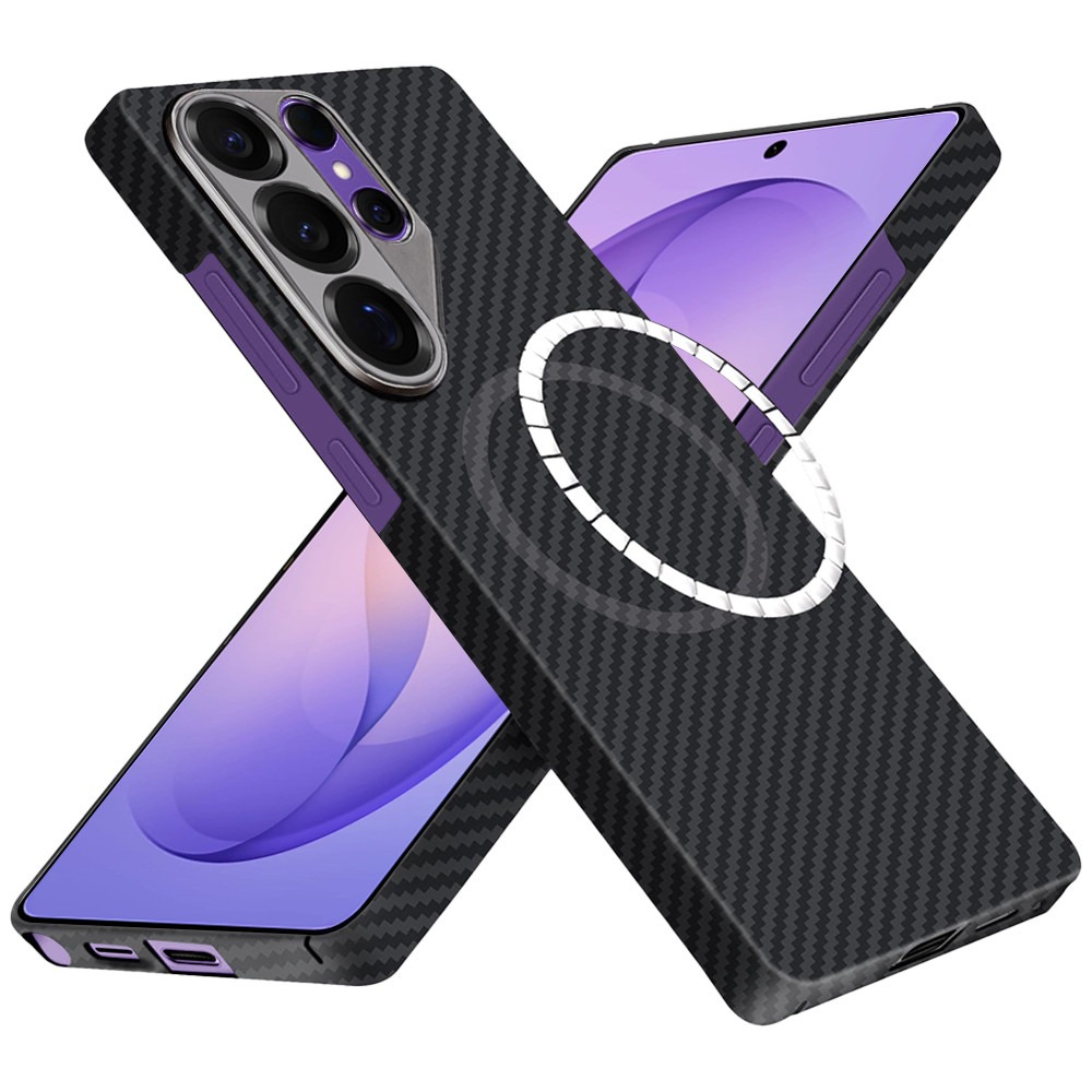 Husa pentru Samsung Galaxy S26 Ultra din fibra de aramida/kevlar DaDen®, MagSafe, Protectie Impotriva socurilor, Protectie Camera, Negru Husa pentru Samsung Galaxy S26 Ultra din fibra de aramida/kevlar DaDen®, MagSafe, Protectie Impotriva socurilor, Protectie Camera, Negru