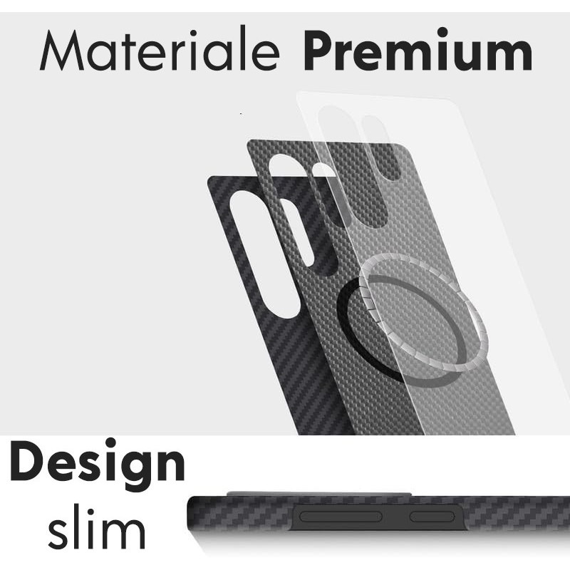 Husa pentru Samsung Galaxy S26 Ultra din fibra de aramida/kevlar DaDen®, MagSafe, Protectie Impotriva socurilor, Protectie Camera, Negru Husa pentru Samsung Galaxy S26 Ultra din fibra de aramida/kevlar DaDen®, MagSafe, Protectie Impotriva socurilor, Protectie Camera, Negru - imagine 4