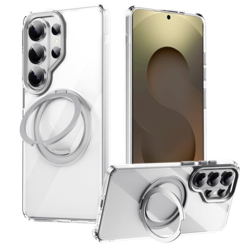 Husa Samsung S26 Ultra ProRing, Magnetica cu Stand Integrat, Compatibila MagSafe, Antisoc, Inel de Prindere, Incarcare Wireless, Protectie Camera, Antisoc, Alb