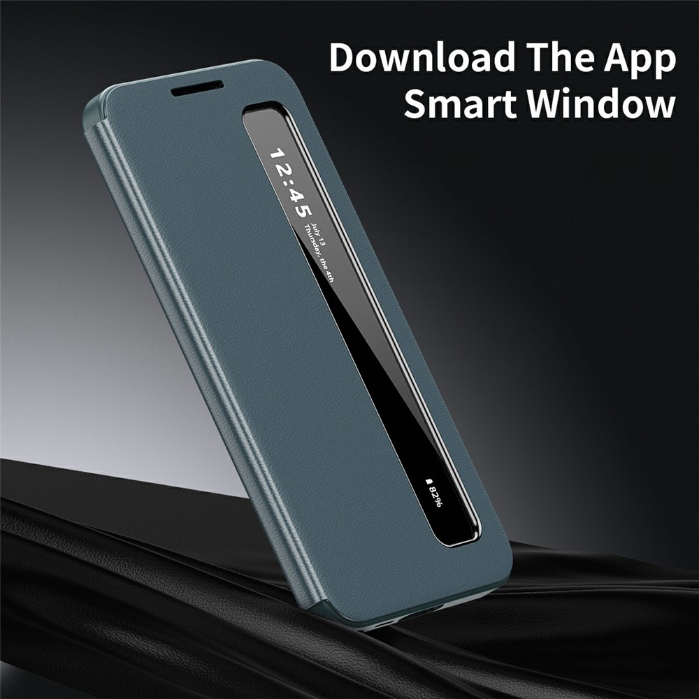 Husa Samsung Galaxy S26 Ultra Smart View Long Window din piele, Raspuns apel fara deschidere, Protectie 360°, Inchidere Magnetica, Protectie Sporita, Verde Husa Samsung Galaxy S26 Ultra Smart View Long Window din piele, Raspuns apel fara deschidere, Protectie 360°, Inchidere Magnetica, Protectie Sporita, Verde - imagine 2