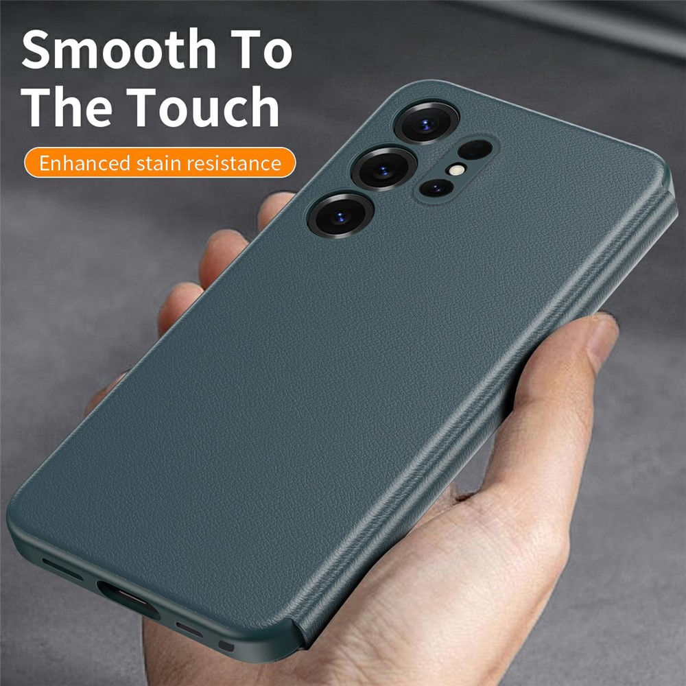 Husa Samsung Galaxy S26 Ultra Smart View Long Window din piele, Raspuns apel fara deschidere, Protectie 360°, Inchidere Magnetica, Protectie Sporita, Verde Husa Samsung Galaxy S26 Ultra Smart View Long Window din piele, Raspuns apel fara deschidere, Protectie 360°, Inchidere Magnetica, Protectie Sporita, Verde - imagine 5