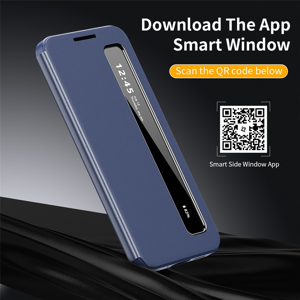 Husa Samsung Galaxy A57 Smart View Long Window din piele, Raspuns apel fara deschidere, Protectie 360°, Inchidere Magnetica, Protectie Sporita, Albastru Husa Samsung Galaxy A57 Smart View Long Window din piele, Raspuns apel fara deschidere, Protectie 360°, Inchidere Magnetica, Protectie Sporita, Albastru - imagine 2