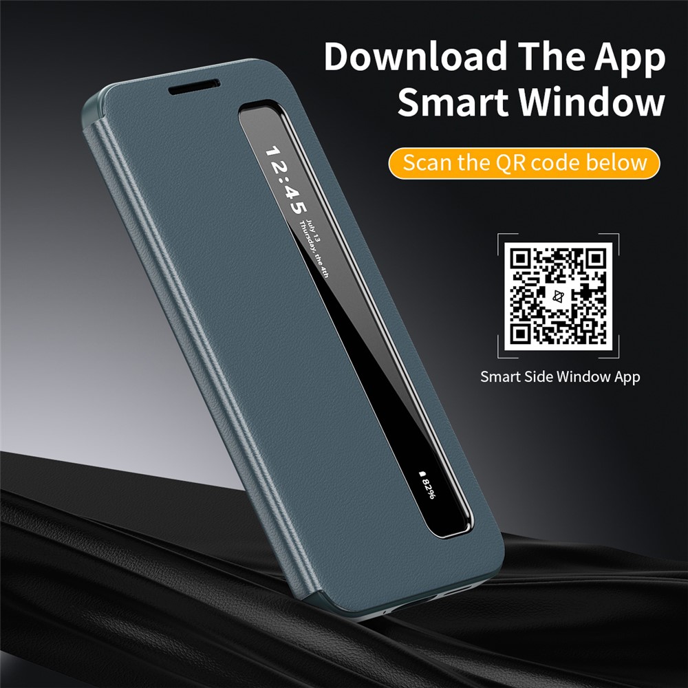 Husa Samsung Galaxy A57 Smart View Long Window din piele, Raspuns apel fara deschidere, Protectie 360°, Inchidere Magnetica, Protectie Sporita, Verde Husa Samsung Galaxy A57 Smart View Long Window din piele, Raspuns apel fara deschidere, Protectie 360°, Inchidere Magnetica, Protectie Sporita, Verde - imagine 2