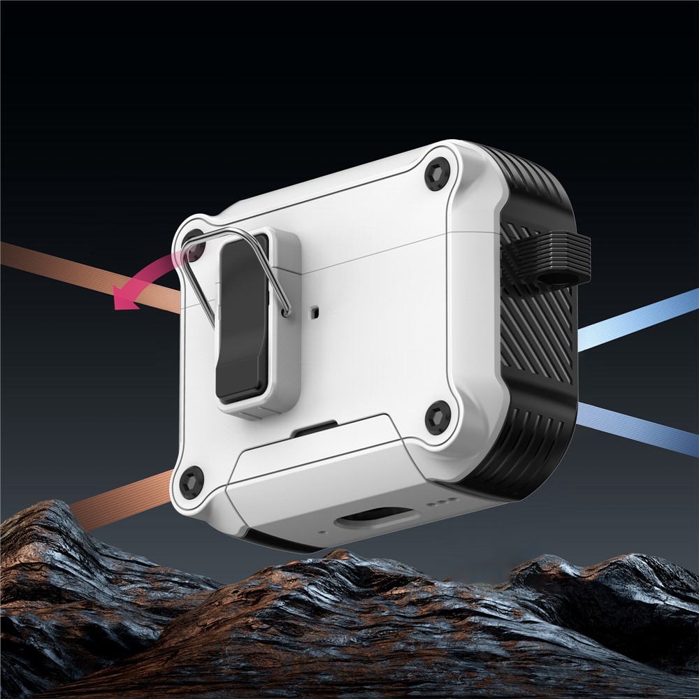 Husa pentru AirPods Pro 3 cu Blocare Automata, Suport Telefon Integrat, Protectie Anti Soc, Carabina, Capac Magnetic, Armor Case, Albastru Husa pentru AirPods Pro 3 cu Blocare Automata, Suport Telefon Integrat, Protectie Anti Soc, Carabina, Capac Magnetic, Armor Case, Albastru - imagine 4
