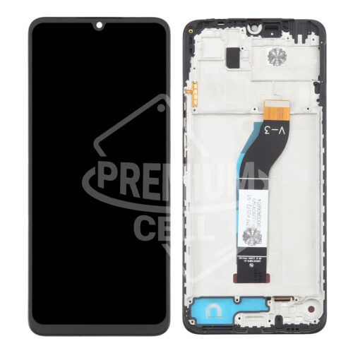 Display cu rama pentru Poco C65 4G, DaDen®, Negru, LCD, Ecran Tactil, Best Quality