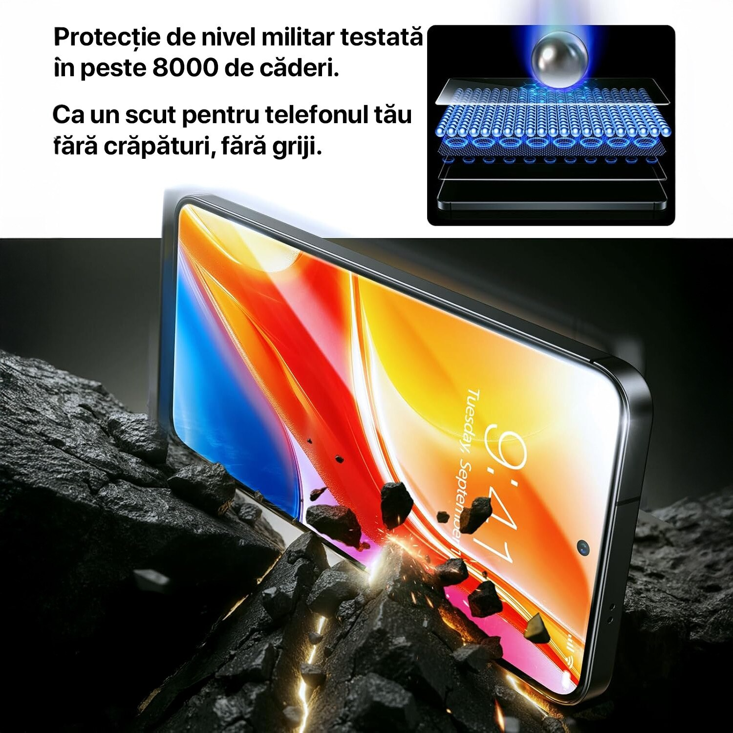 Folie sticla Samsung Galaxy A57 Full Cover, Protectie Profesionala, Ultra Rezistenta, Calitate Premium, 9H, Full Glue, Antisoc, HD Clear, Antiamprenta, Compatibila amprenta, Instalare usoara Folie sticla Samsung Galaxy A57 Full Cover, Protectie Profesionala, Ultra Rezistenta, Calitate Premium, 9H, Full Glue, Antisoc, HD Clear, Antiamprenta, Compatibila amprenta, Instalare usoara - imagine 4