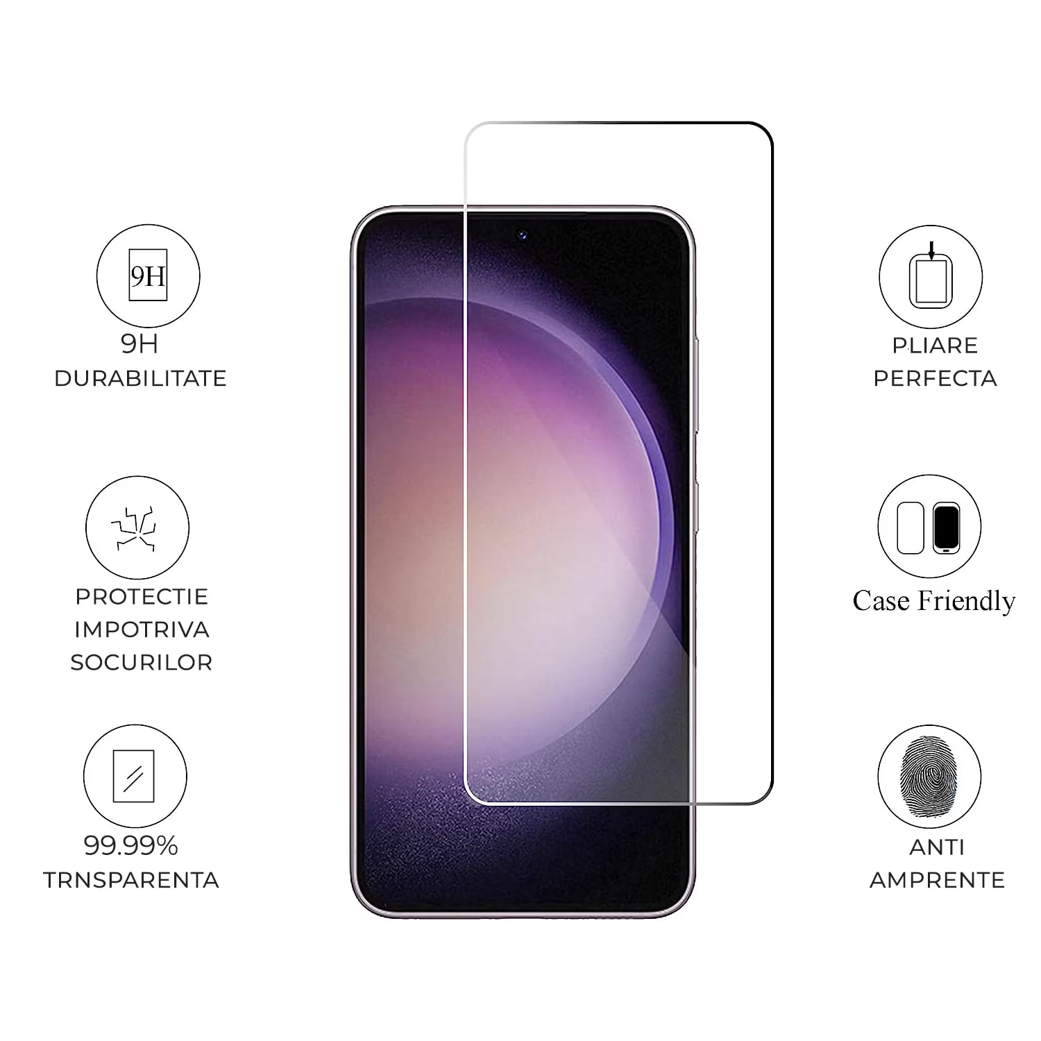 Folie sticla Samsung Galaxy A57 Full Cover, Protectie Profesionala, Ultra Rezistenta, Calitate Premium, 9H, Full Glue, Antisoc, HD Clear, Antiamprenta, Compatibila amprenta, Instalare usoara Folie sticla Samsung Galaxy A57 Full Cover, Protectie Profesionala, Ultra Rezistenta, Calitate Premium, 9H, Full Glue, Antisoc, HD Clear, Antiamprenta, Compatibila amprenta, Instalare usoara - imagine 2